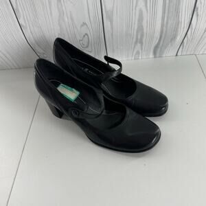 Kelly&Katie Mary Jane Women Black Size 9 Heeled Leather Block Heel Round Toe
